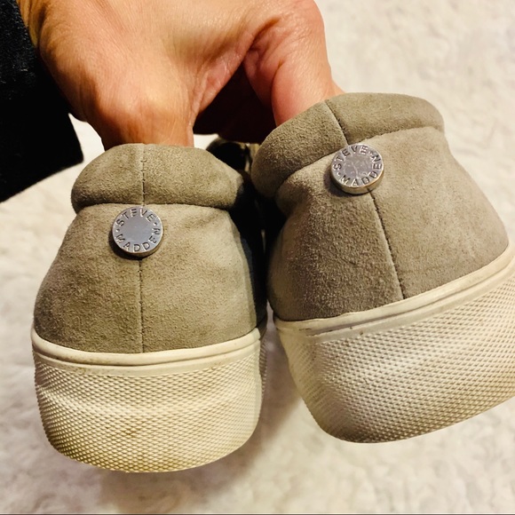 STEVE MADDEN Gills Gray Slip On Flatform Sneaker - Picture 4 of 7